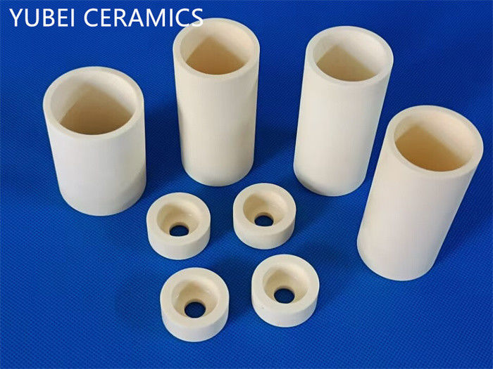 1600℃ Refractory Ceramic Tubes Yellow 99% Alumina Ceramic Sleeves